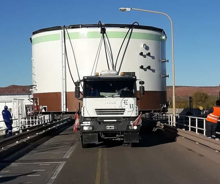 El traslado de tanques gigantes afectará el tránsito en tres rutas de Neuquén thumbnail